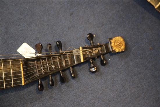 A Regency guitar lute, by Barry, London, c.1820, 94.5cm long